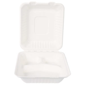 Bagasse Take-Away-Box "Triple" | Zuckerrohr